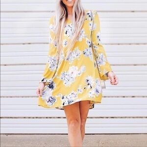 Pinkblush V Neck Chiffon Floral Dress NEW